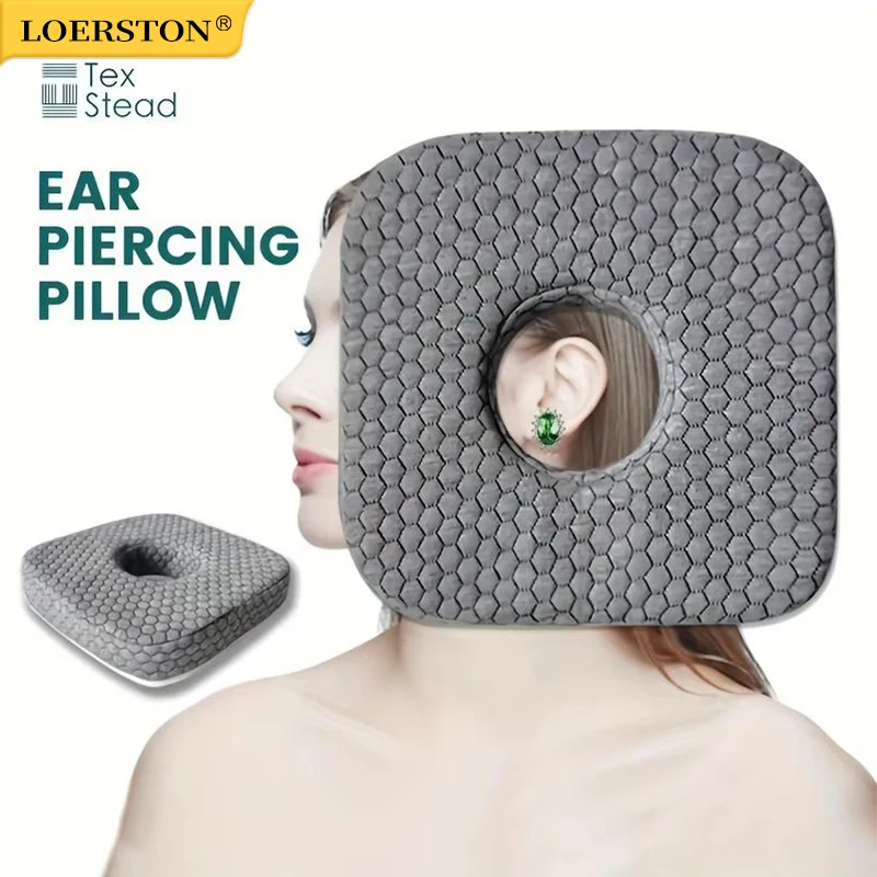 Ear Piercing Pillow for Side Sleepers and Ear Pain Inflammation with Hole Sleeping Pillow Guard