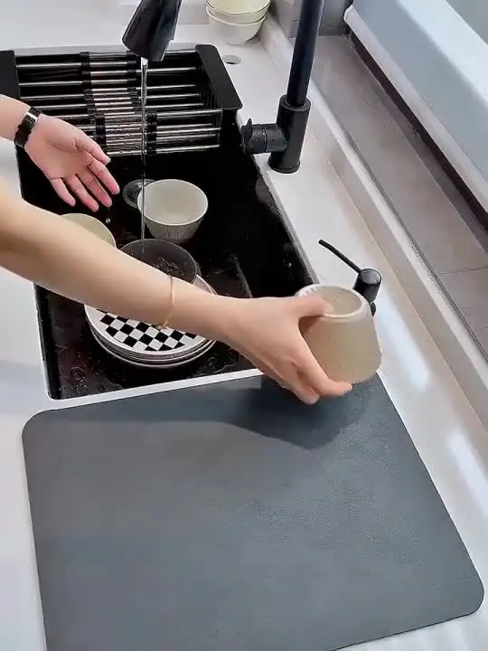 Tapis à Café Super Absorbant, égouttoir Pour Assiettes à Café, Séchage