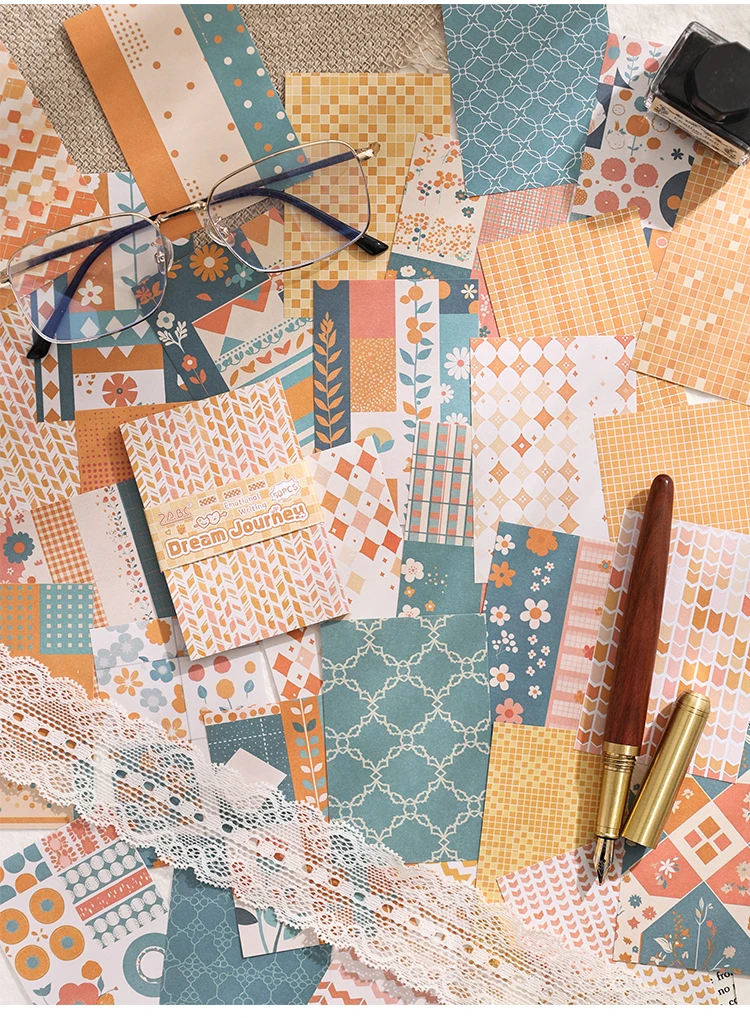 50 stücke Vintage Papier Multi Stil Deco Retro Schreibwaren Schreiben Papier Junk Journal Label Scrapbooking Material Liefert – Detail 2