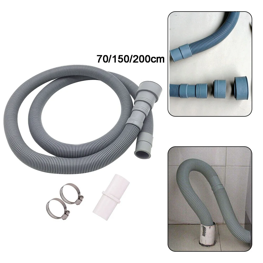 1pc Washing Machine Dishwasher Drain Waste Hose Extension Pipe Kit U-shaped Drain Pipe Holder For Flexible Washing Machine