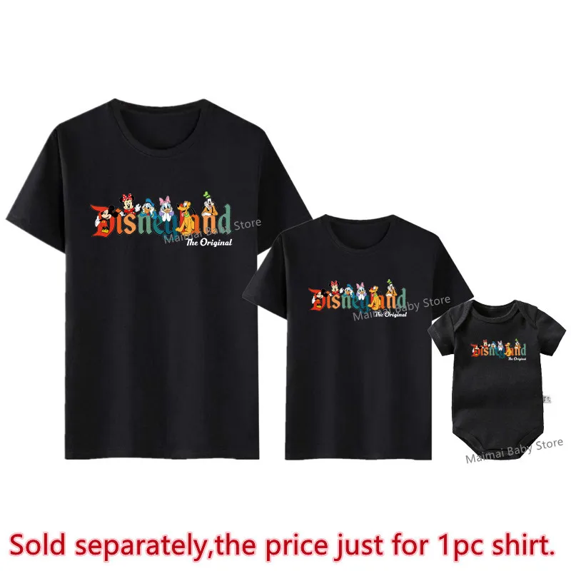 New Disneyland The Original Mickey and Friends Print T-shirts Funny Disney Trip Family Matching Shirts Vintage Disneyworld Tees 2