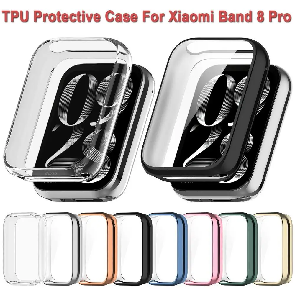 

Чехол из ТПУ с полным покрытием, новый бампер для часов, защита экрана, умный Мягкий защитный чехол для смарт-часов Xiaomi Band 8 Pro