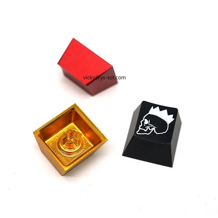 

YUESHEN custom CNC machined Mechanical Aluminum Keycaps custom keycaps