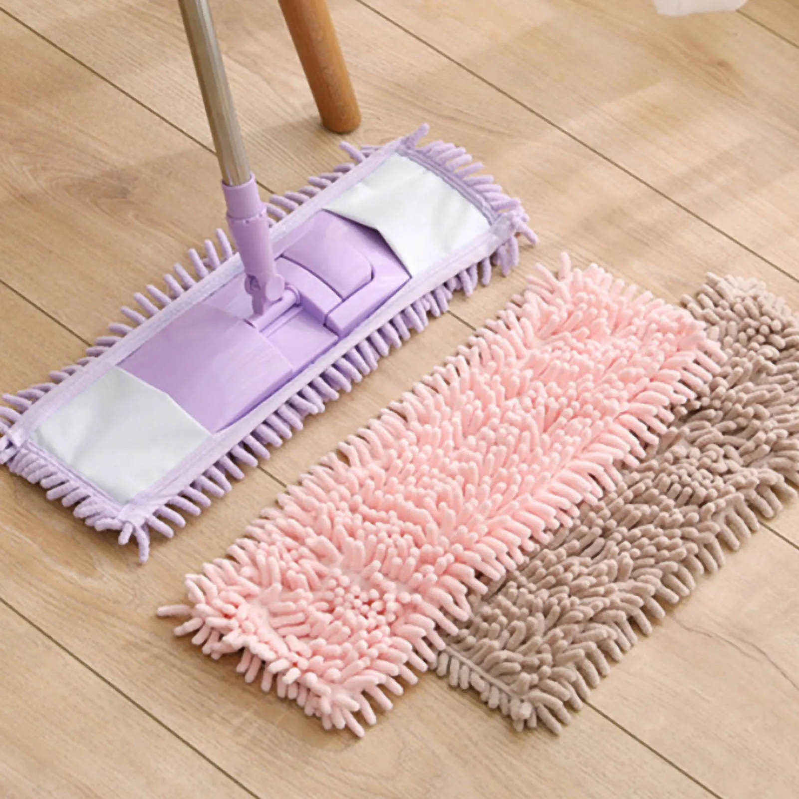 Cleaning Pad Flat Mops Floor Cleaning Pad Reusable Mop Pads Cloth ‑ Flat Replacement Heads For Wet Or Dry Floor Cleaning_voghion.com