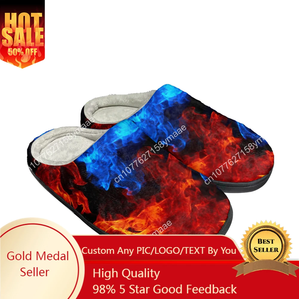 

Hot Cool Fire Fashion Cotton Custom Slippers Mens Womens Sandals Plush Casual Keep Warm Shoes Thermal Comfortable Slipper