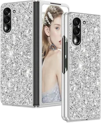 Luxurious Glitter Plating Bling Shockproof Hard Case for Z Fold 8 Ultra (Silver)