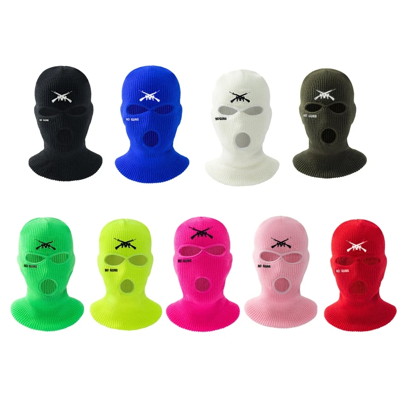 

Winter Warm Hat Three-hole Knitted Anti-terrorist Headgear Robber Hoed Cool Gift Bandit for Head Mask Outdoor Thermal Wa