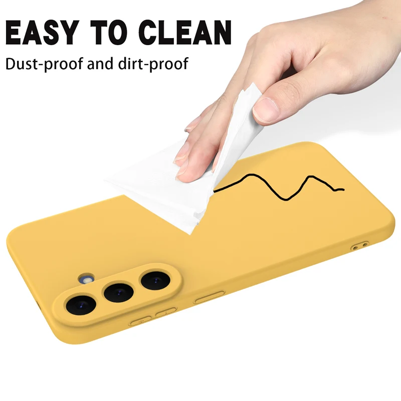 ELVEV Soft Premium Liquid Silicone Case with Flocking Interior and Strap