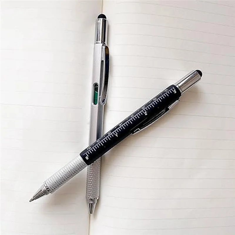 24 Pcs 도구 펜 6-In-1 도구 펜 멀티 도구 도구 펜 및 24 Pcs 잉크 리필 가제트 스크루 드라이버 선물 펜