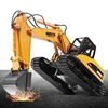 HUINA RC Remote Control Excavator 1/14 15CH Car Truck 1350 RTR 2.4GHz Battery Outdoor Toys Boys Gift TH18042 1