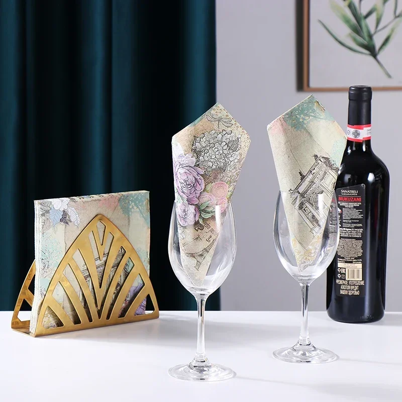 20pcs/Pac 33*33cm New Pylon Printing Napkins Colorful Paper Napkins Butterfly Bone Bart Handmade DIY Material Paper Placemat paper napkins disposable paper placemats