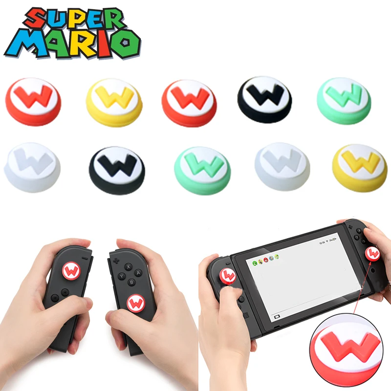 2 Pezzi Super Mario Thumb Stick Grip Cap Cover Per Nintendo Switch/Switch Lite/Switch Oled Joy-Con Controller Custodia Protettiva Regalo