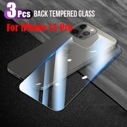 Premium Back Tempered Glass Rear Screen Protector Film (3 - Pack) (For iPhone 15 Pro)