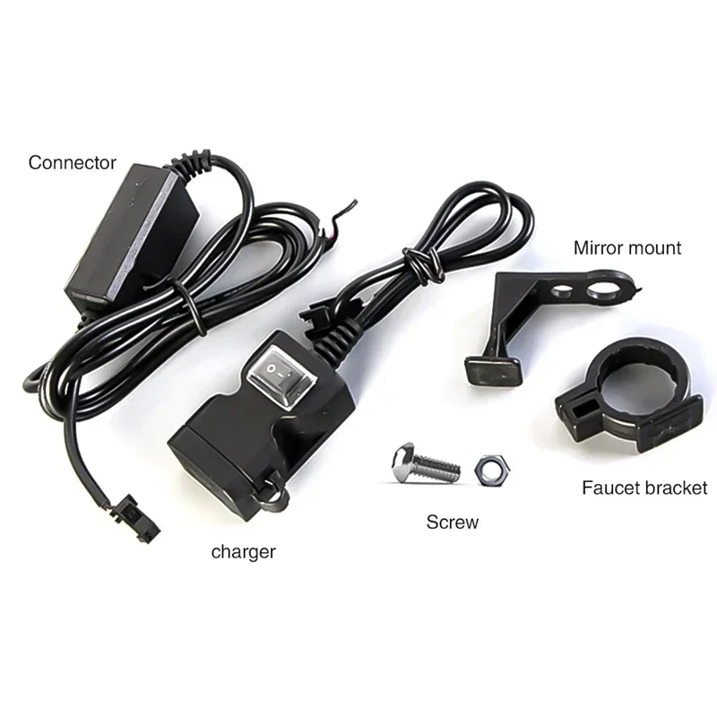 12V-24V 듀얼 USB 오토바이 오토바이 핸들 바 충전기 어댑터 아이폰 삼성 화웨이에 대한 방수 전원 공급 장치 소켓