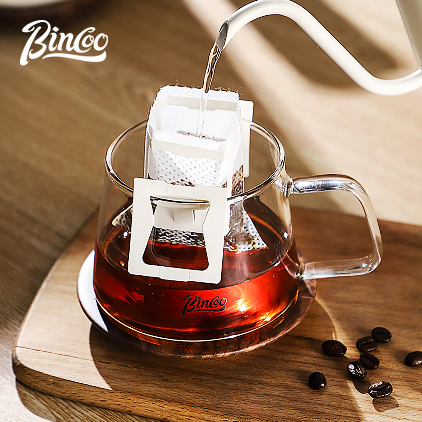 BINCOO 340ML Transparent Heat-resistant Espresso Cup Glass Coffee