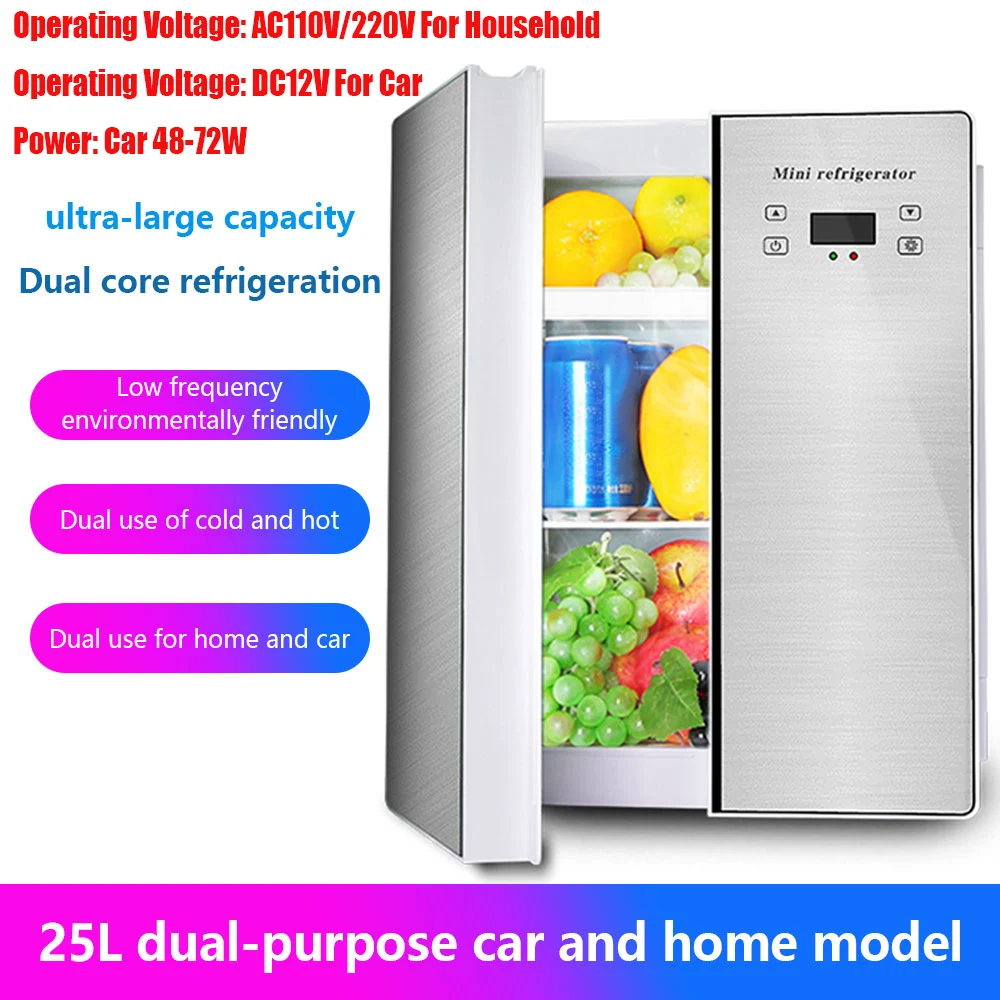 

DC 12V Mini Car Refrigerator AC 110V Cooling Beauty Refrigerator,Portable Fridge Cooling Freezer Drink Container for Home Car