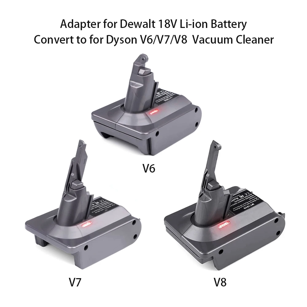 

[Upgraded] MTX Adapter for Dyson V6 V7 V8 Vacuum Cleaner Convert for Dewalt 20V Battery for V6 V7 V8 Battery