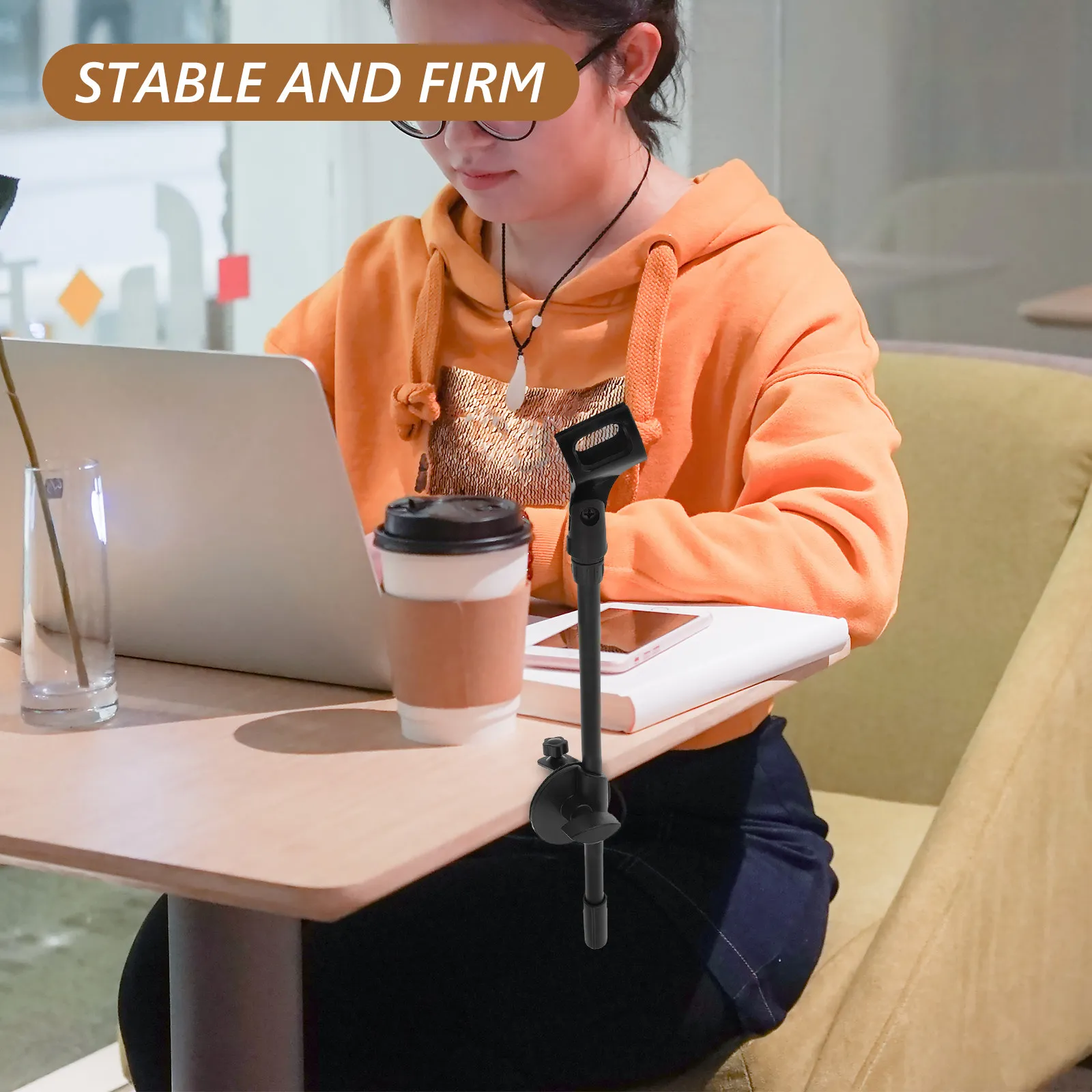 안정적인 마이크 장착 또는 라이브 공연 설정을 위한 견고한 마이크 스탠드 액세서리 클립