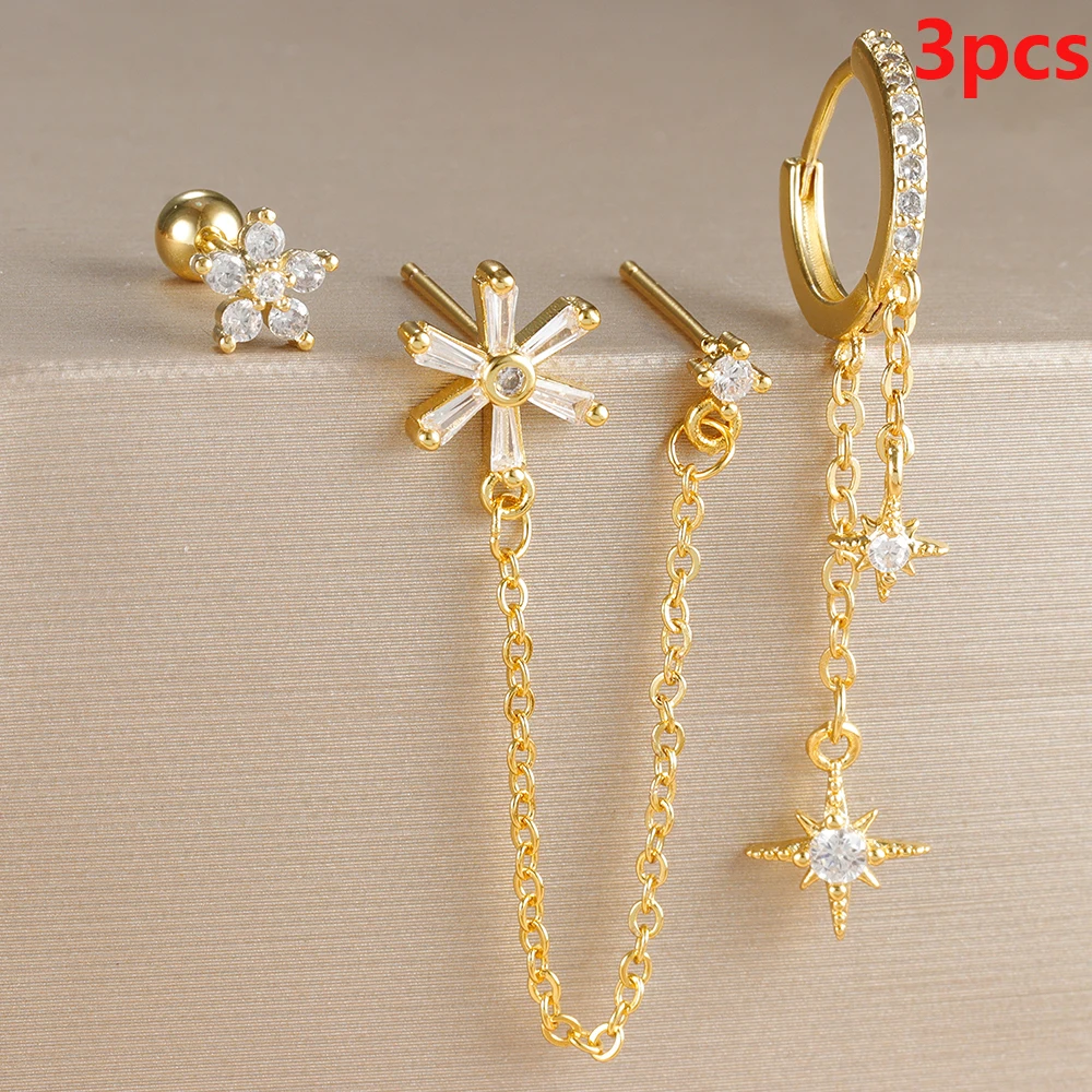 Elegant Rose Red Zircon Earrings