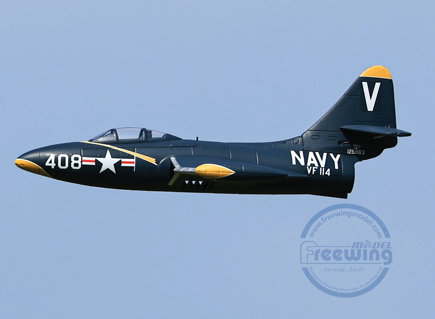 프리윙 RC 비행기 64mm F9F-5 F9F V2 PNP 2023 신형 덕티드 팬 4채널 무선 조종 항공기, EPO HOBBY TOY F-9F