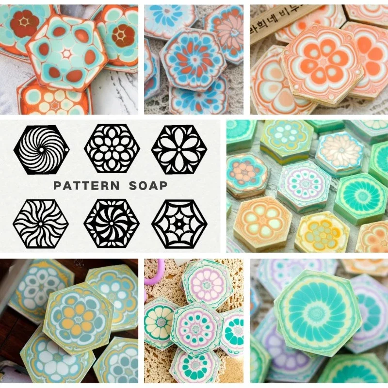 Kaleidoscope Handmade Aromatherapy Soap Flowers Flake Render Cold Making Essential Oil Soap Mold DIY Creative Modeling Mold