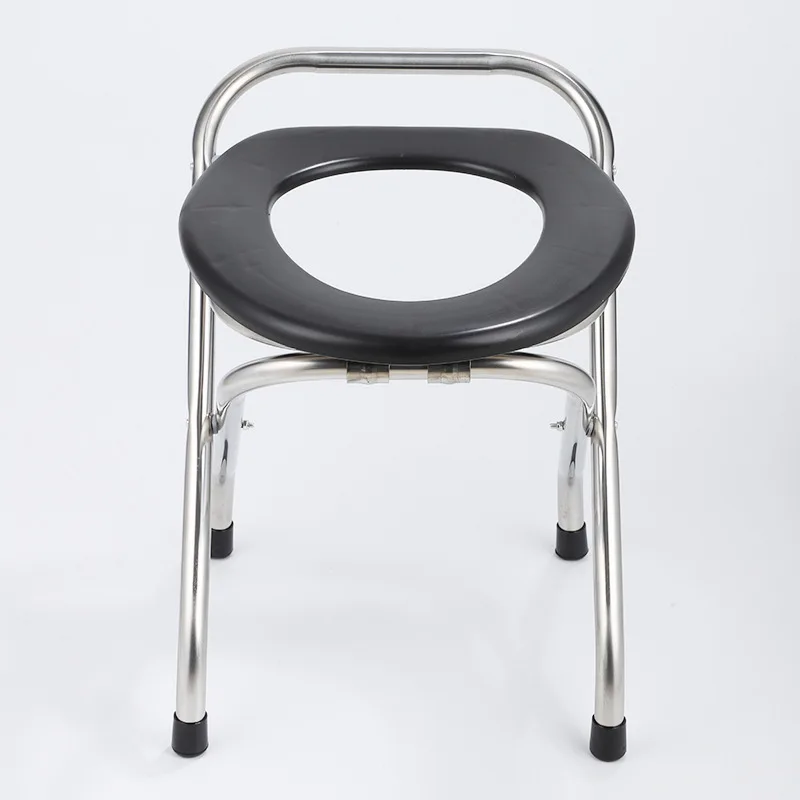Thickened Portable Toilet - Ideal for Camping  Pregnant Women  Foldable Adult Commode  Lightweight Stainless Steel Chair images - 6