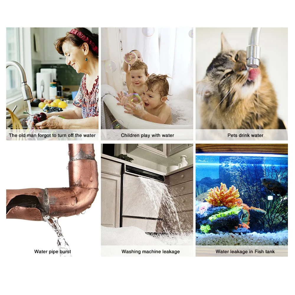 Tuya ZigBee Water Leakage Sensor Alarm Level Flood Leak Detector Smart Life APP