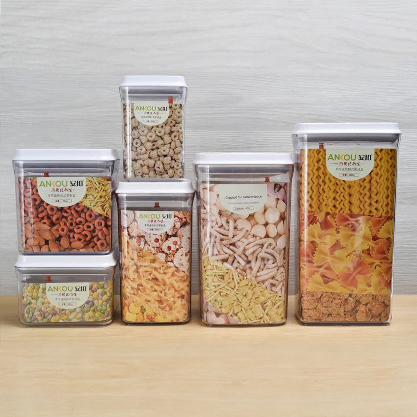 Ankou Plastic Vacuum Airtight Food Storage Medicine Dry Food Fruits Coffee Candy Keeping Container