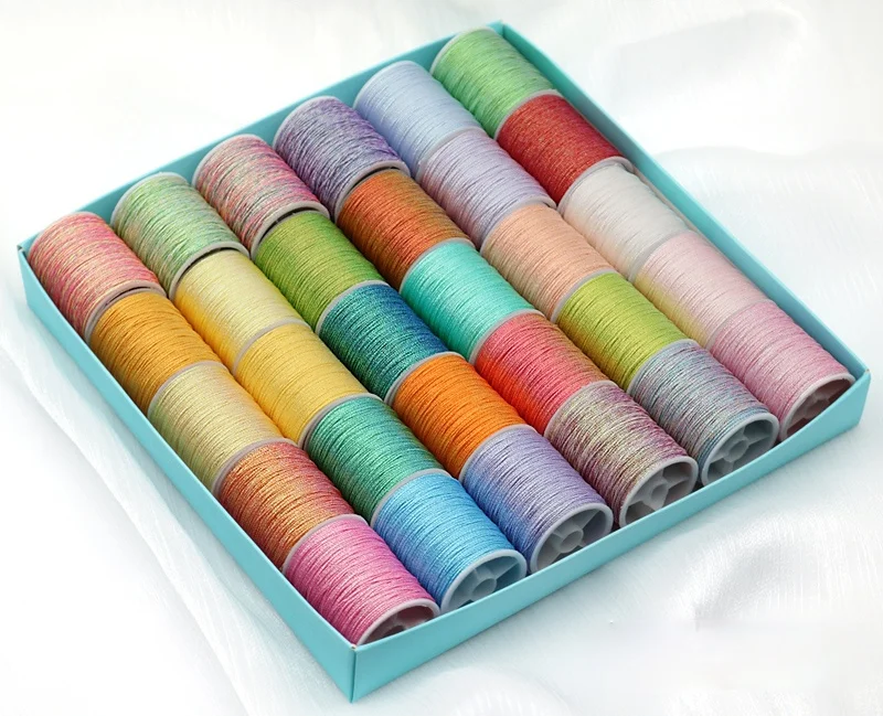 Sanbest Rainbow Tatting Thread Weaving Thread Handmade DIY 3 6 9