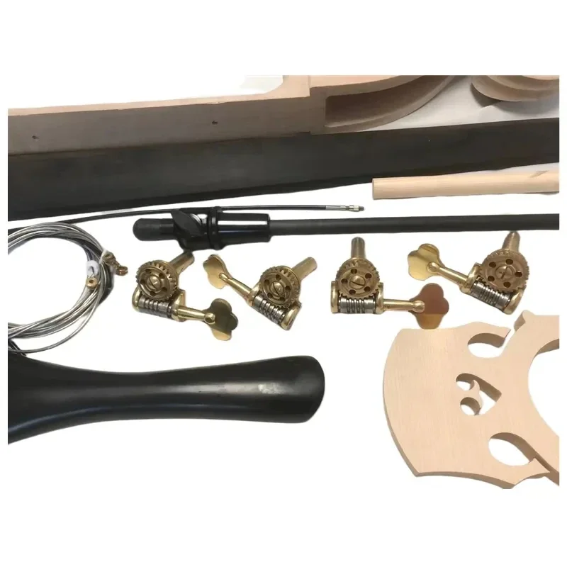 Upright Bass neck head Double 3/4 bass fingerboard bridge tailpiece strings,Germany style pegs part