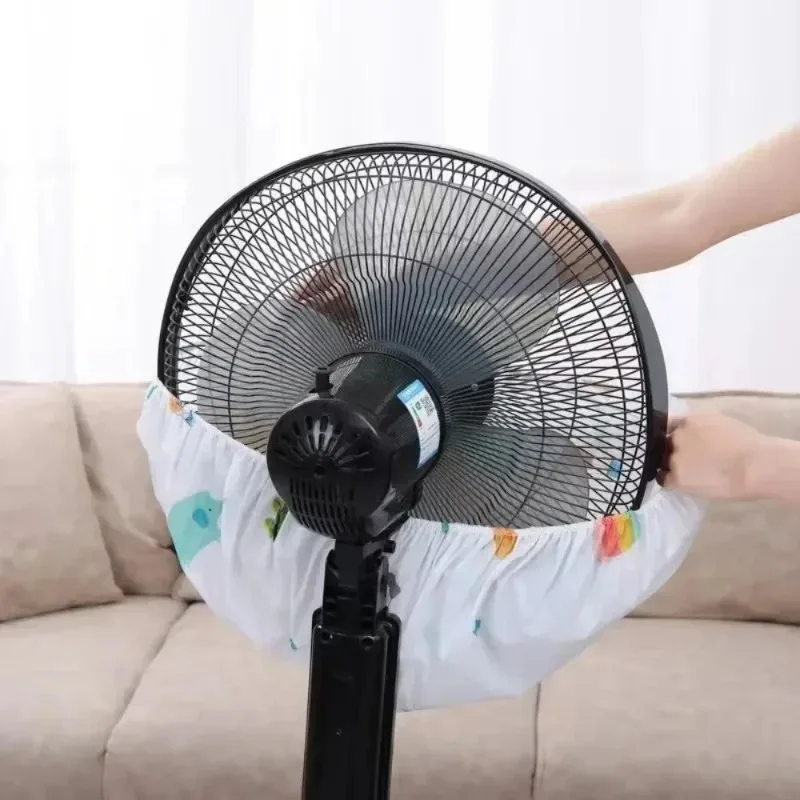Two Style Washable Fan Sleeve Waterproof Dustproof Protective Standing Round Electric Cover for Pedestal Stand Fan Floor