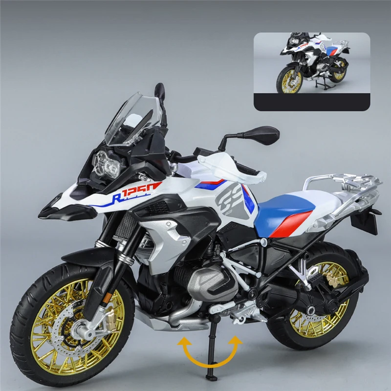 1/9 R1250 GS ADV Alloy Racing Motorcycle Diecasts Street Sports Motorcycle Model Simulation With Light Collection Kids Toys Gift 3