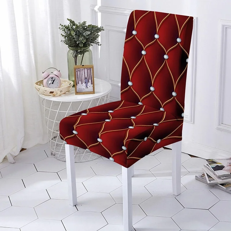 Elastic 3D Print Chair Cover 5 Chair And Sofa Covers