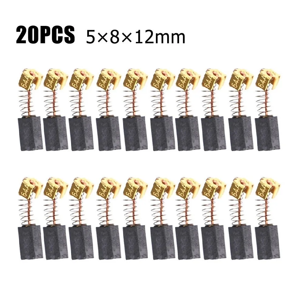 20pcs Carbon Brushes 5x8x12mm CB-64# 110*100  For Makita Electric Motor CB85 CB57 CB64 191627-8 For Power Tool Accessory 20pcs motor carbon brushes carbon