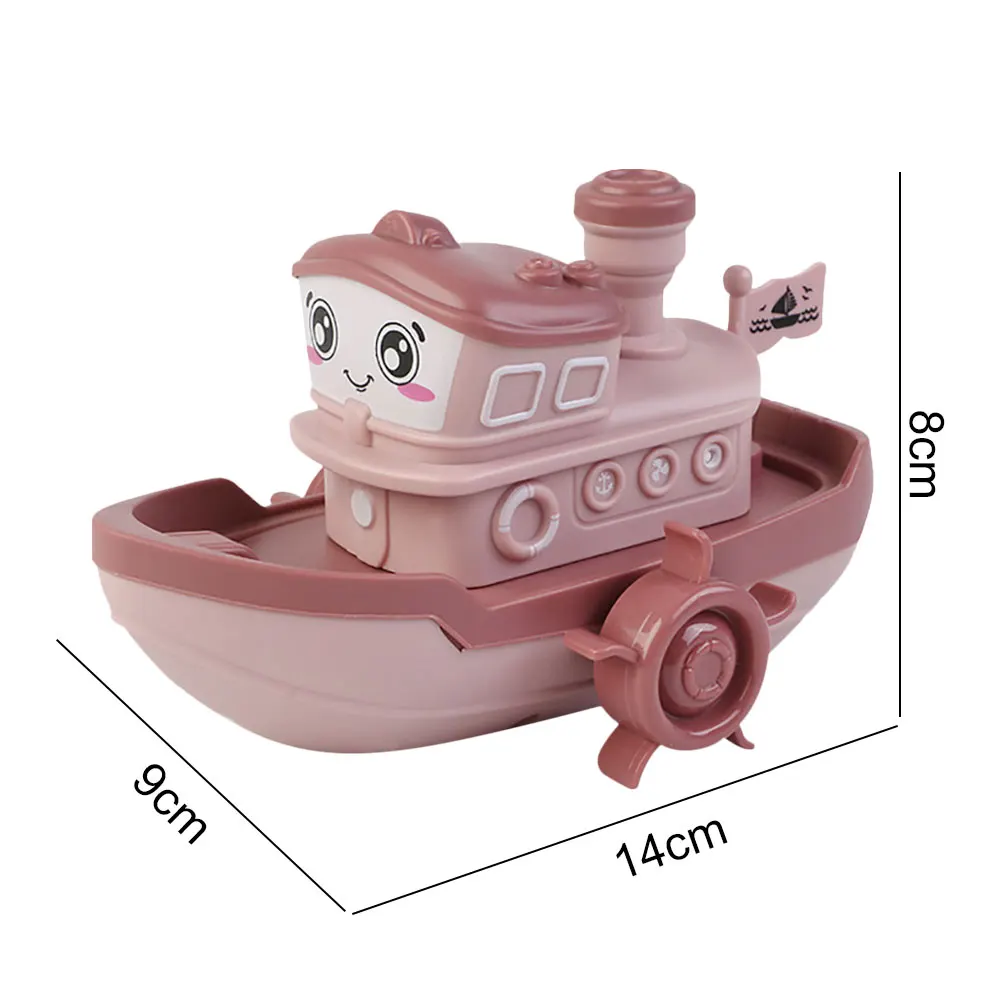 Cartoon Ship Wind Up Clockwork Boat Toy Kids Baby Bath Water Educational Toys for Children Kids Toddlers Gifts 6