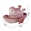 Cartoon Ship Wind Up Clockwork Boat Toy Kids Baby Bath Water Educational Toys for Children Kids Toddlers Gifts 6