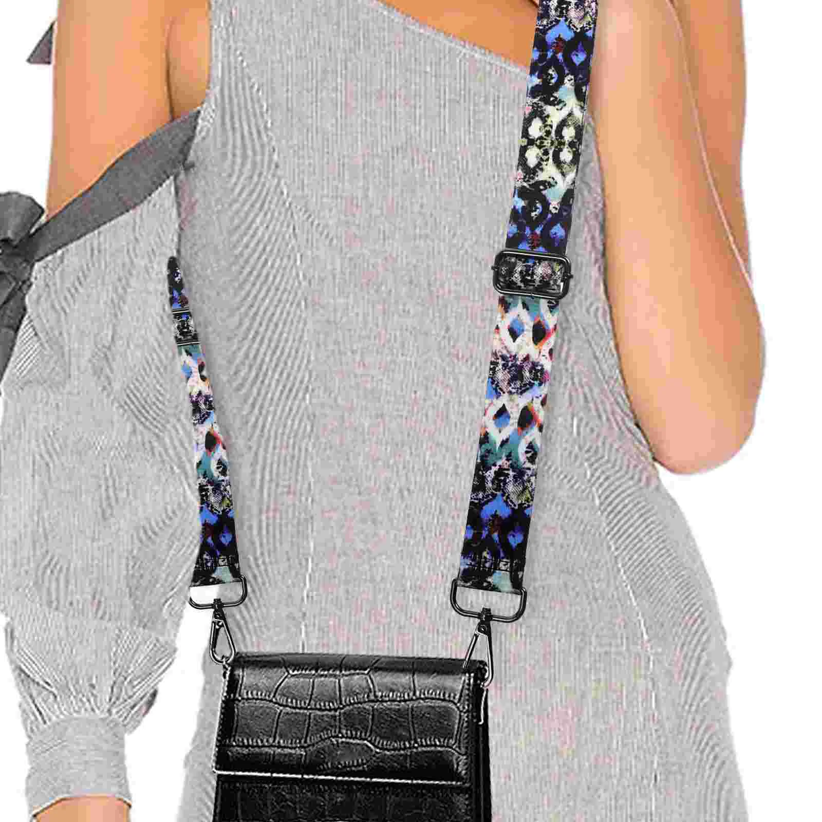 

Floral Strap Colorful Webbing Wide Shoulder for Handbag Adjustable Crossbody Straps Replacement Bags Purse