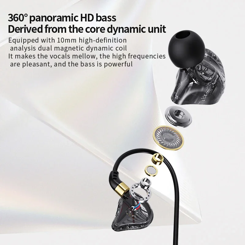 Type C Wired Earphone Hifi Earbuds 3 5mm Wired Headphones With Microphon Bass Stereo Earbuds Music Sport Headset For Smartphone, Alina Gadgets