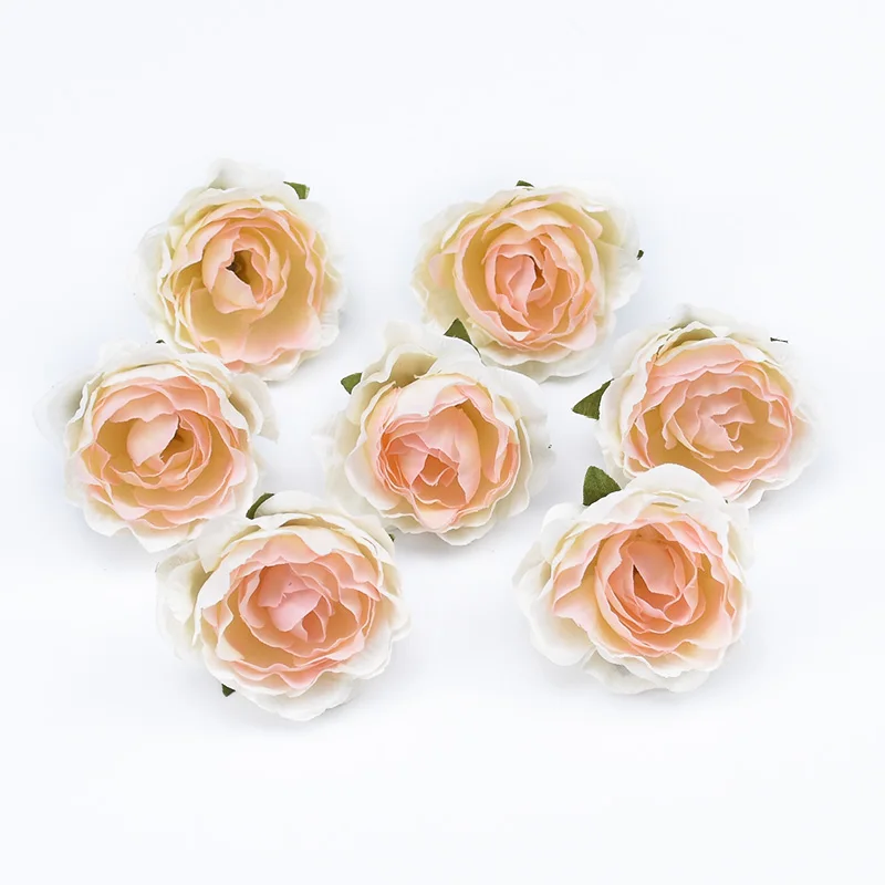 Künstliche Blumen, 10 Stück, mehrfarbige Hochzeitsdekorationen, Seidenrosen, Sammelalbum, Heimdekoration, dekorative Blumengirlande, Pfingstrose, Diy – Detail 9