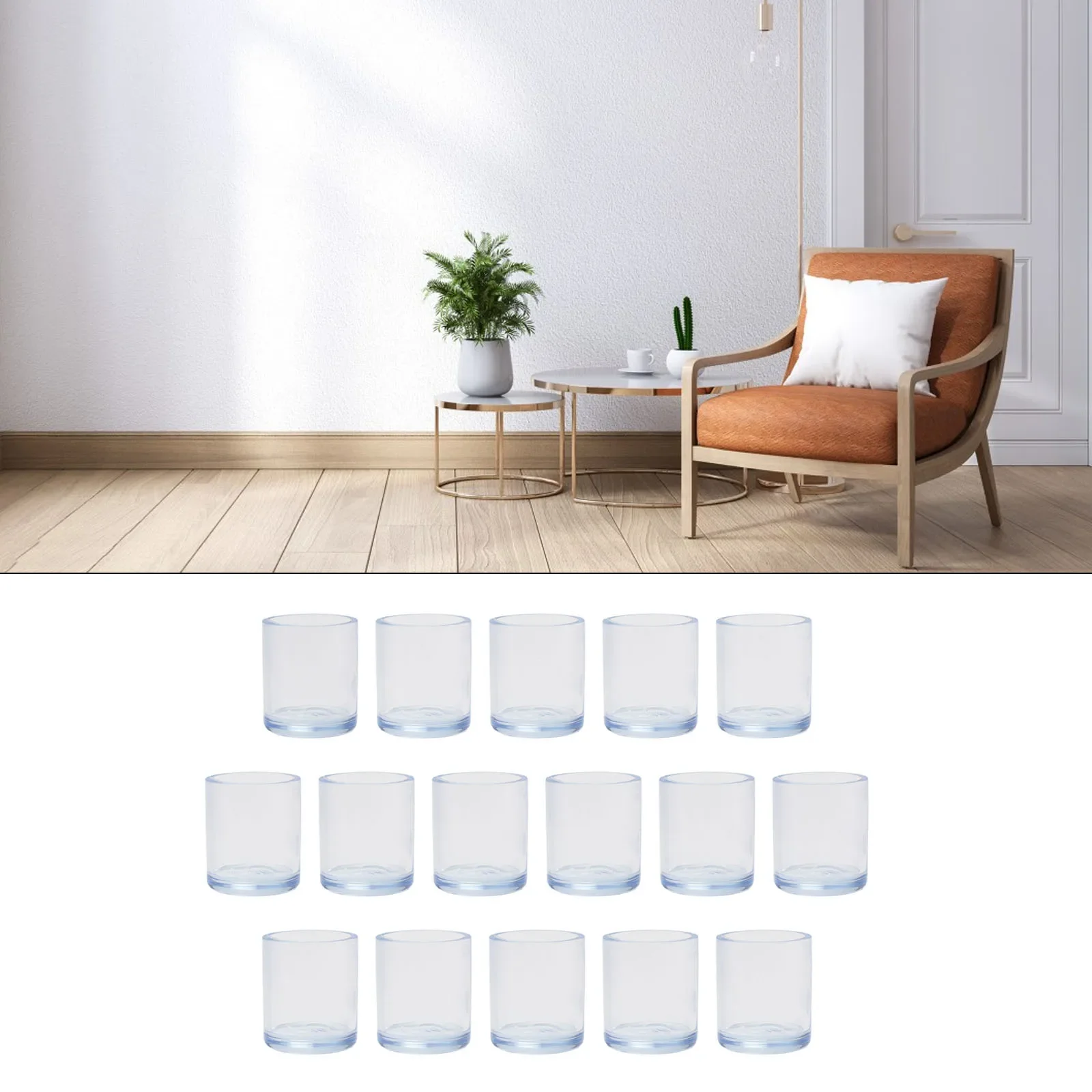 

16pcs Table Chair Foot Covers Furniture Foot Pads Silicone Stools Foot Cover Anti Slip Multi Functional Multi Size Protect Floor