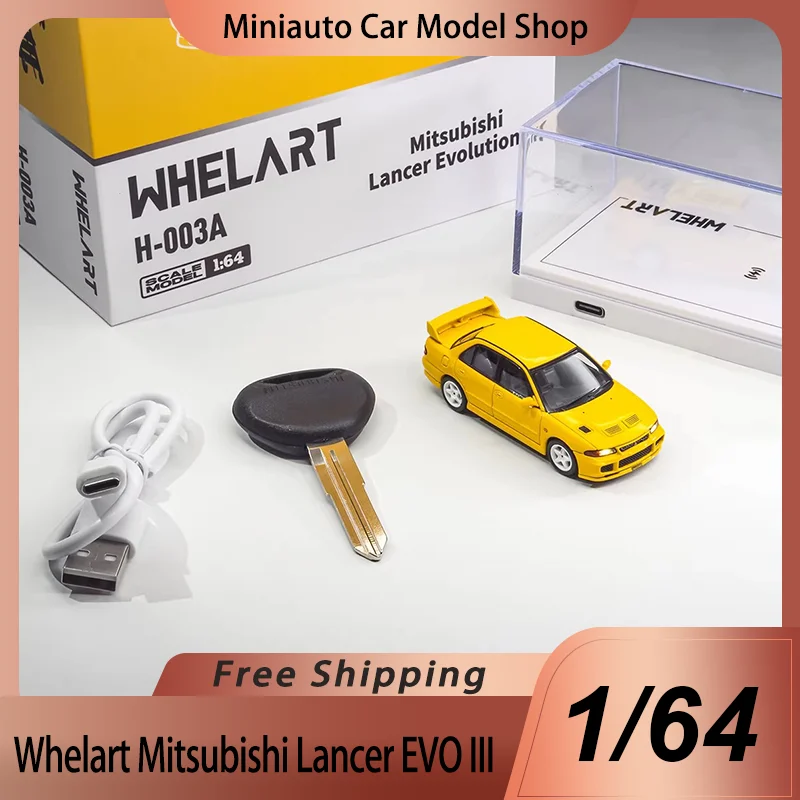 새로운 입고 상품 Whelart 1:64 미쓰비시 랜서 에보 III 조명 모델 합금..