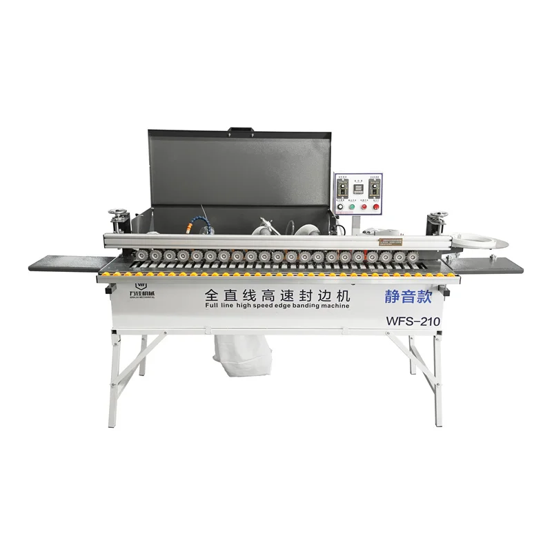 WFS-210 Edge Banding Machine Straight Line Trimming Brushless Motor Silent Fully Automatic High Speed