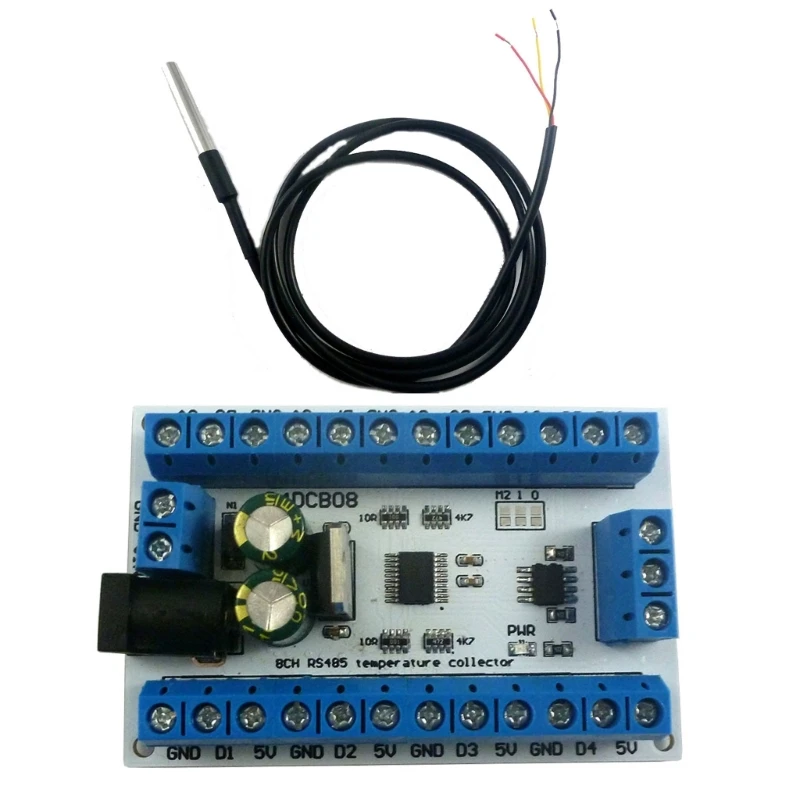 

High-Accuracy Temperature Measurement Board with DS18B20 Sensors and MODBUS RTU Dropship