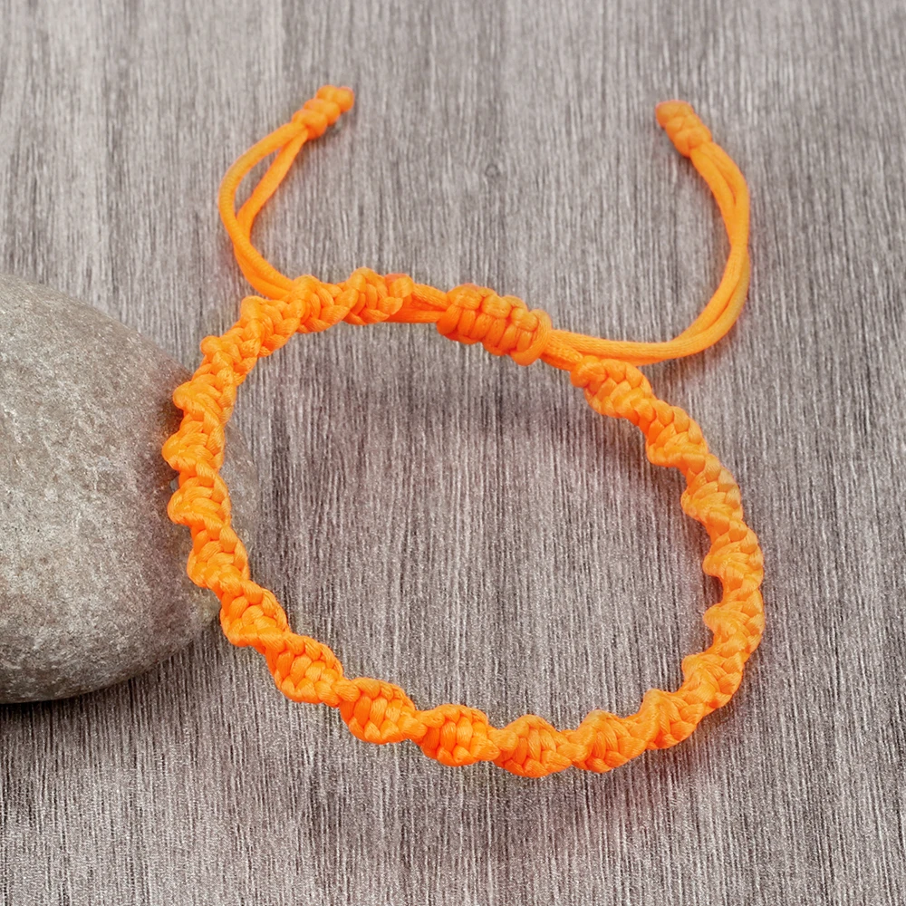 Vibrant Handmade Braided Rope Bracelets - Adjustable Lucky Bangles
