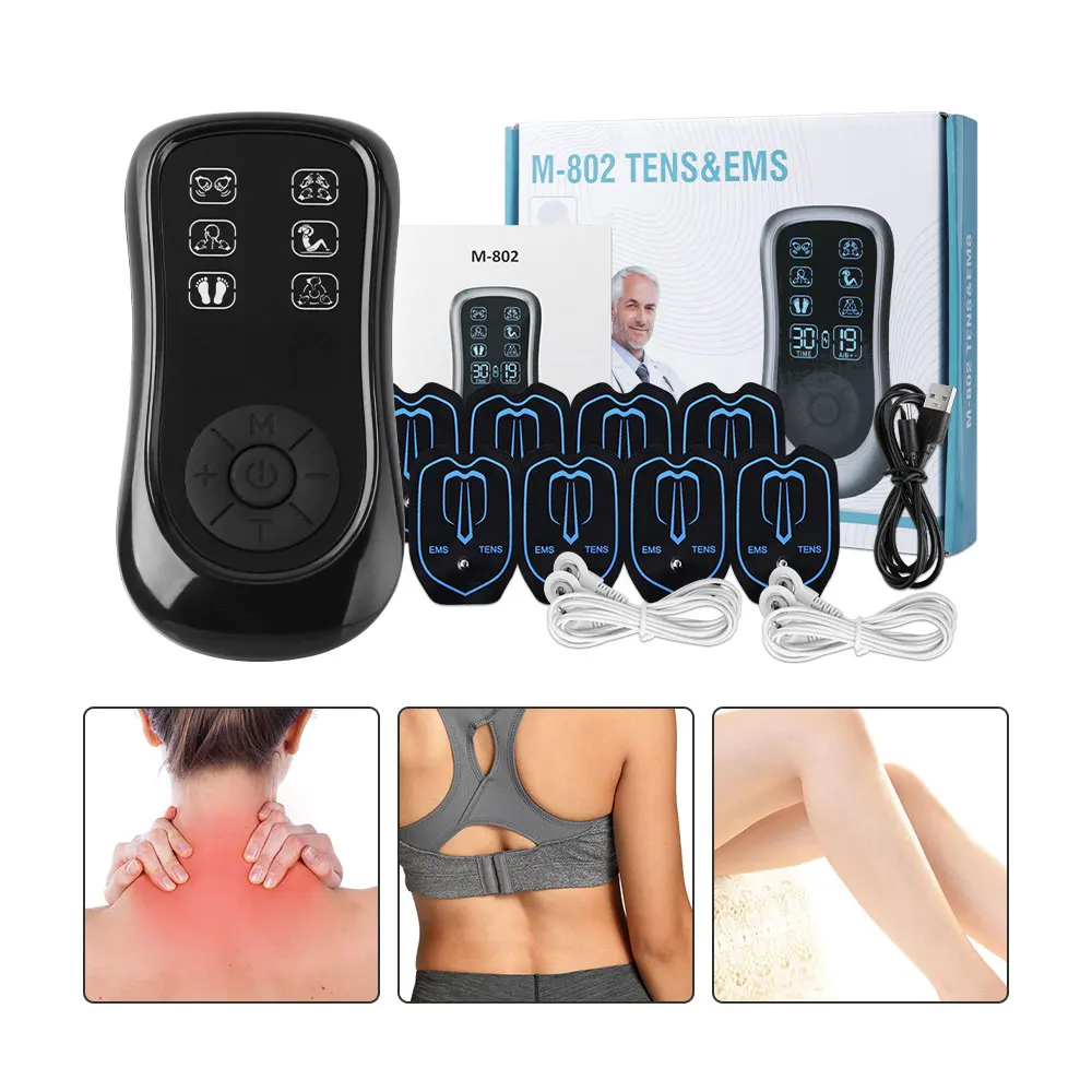 

Rechargeable TENS Unit Electric Herald EMS Muscle Stimulator Acupuncture Body Massager Digital Therapy Massage Device for Body