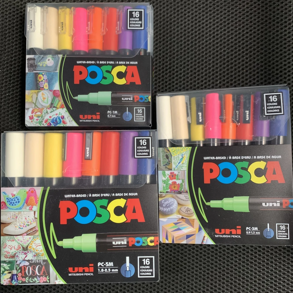 8 Posca Markers 1M, Posca Pens for Art Supplies, School Supplies, Rock Art,  Fabric Paint, Fabric Markers, Paint Pen, Art Markers, Posca Paint Markers