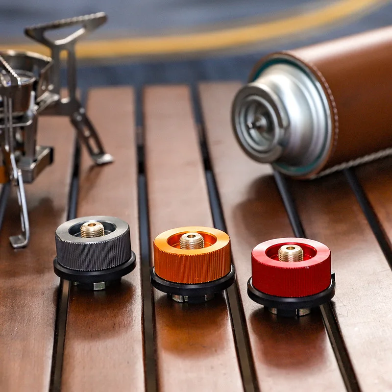 Gas Converter Outdoor Camping Hiking Stove Burner Adaptor Split Type Furnace Connector Auto-off Gas Cartridge Tank Cylinder