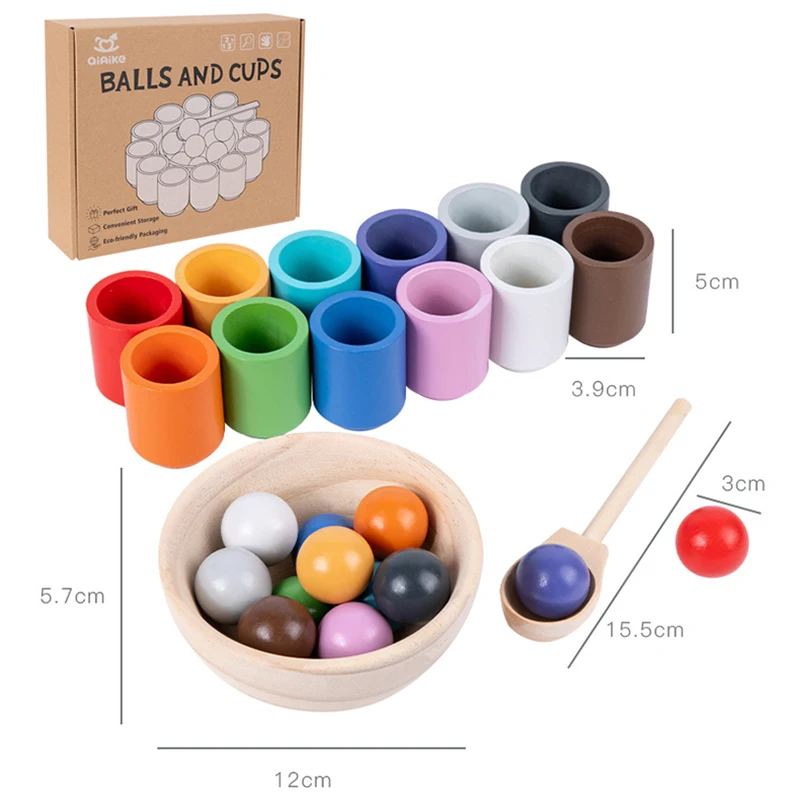 Tazas De Clasificación De Colores Montessori BANYUO Juguete De