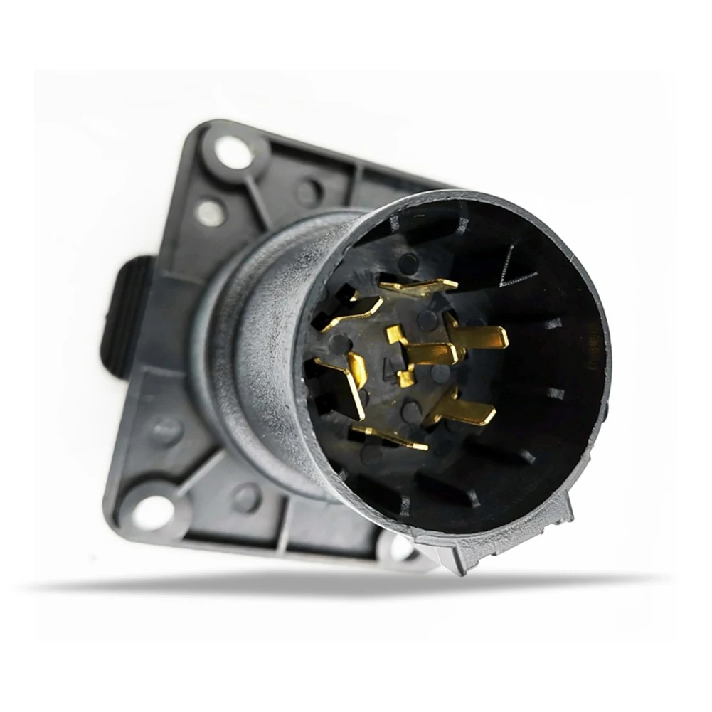 7 Pin Power Plug Socket Adapter Trailer Connector 6-24V for US Vehicles Car Truck Caravan Accessories