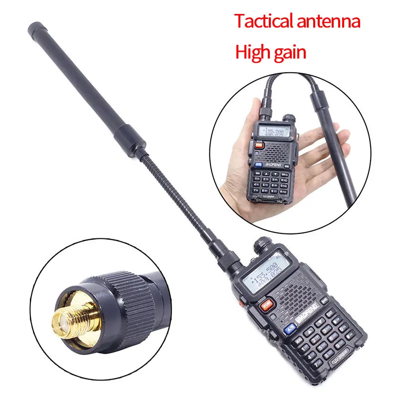 

AR-148 Gooseneck Tactical Antenna SMA-Female VHF UHF Foldable For Baofeng UV-5R UV-82 UV-9R PLUS UV-XR VX-6R WOUXUN TYT